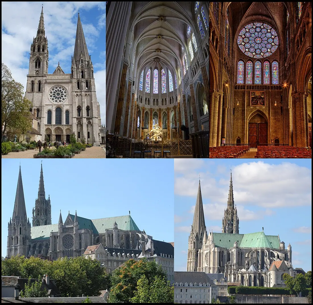 Gotycka katedra w Chartres