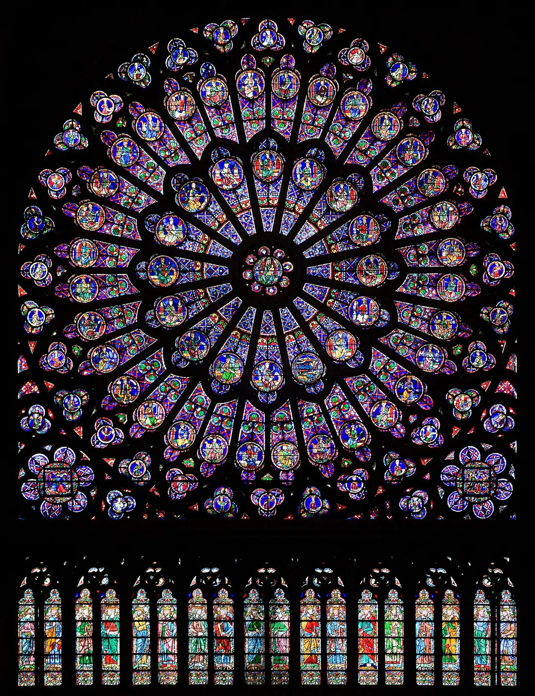 Rozeta witrażowa katedry Notre-Dame